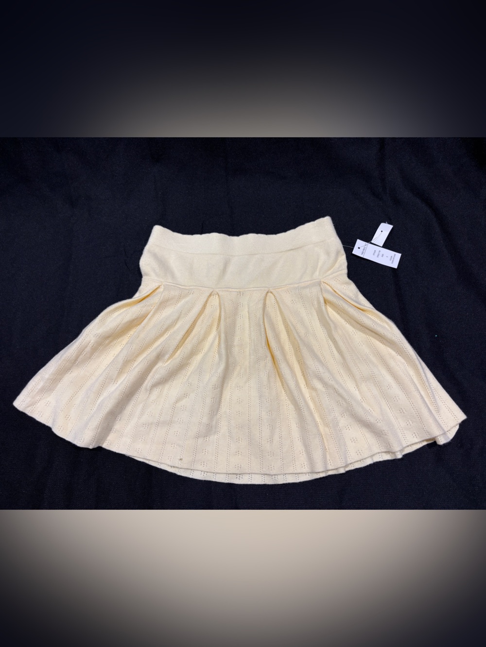 Hippie Rose Pale Buttery Yellow Knit Circle Skirt